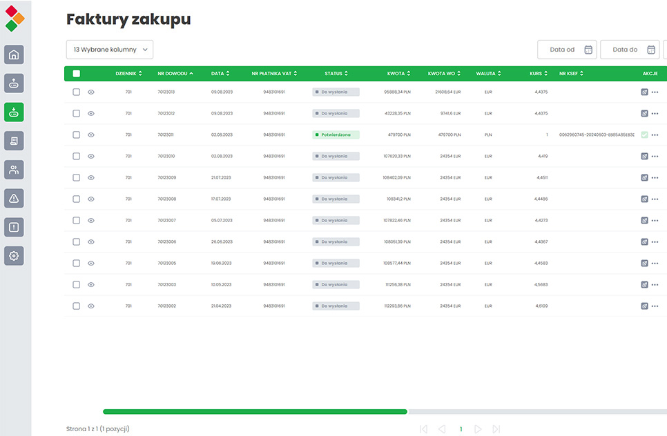 Księgowanie i&nbsp;pobieranie faktur zakupu