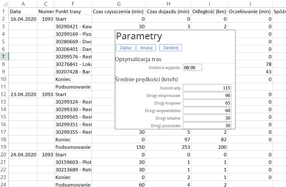 Automatyzacja procesu planowania tras