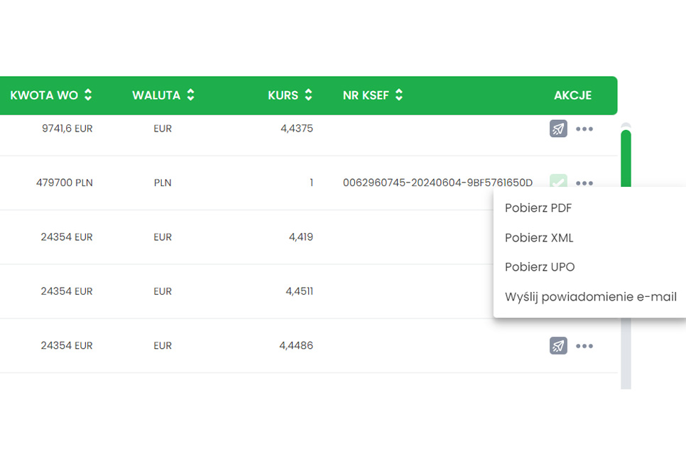 Wysłanie mailowego powiadomienia o&nbsp;wystawieniu faktury