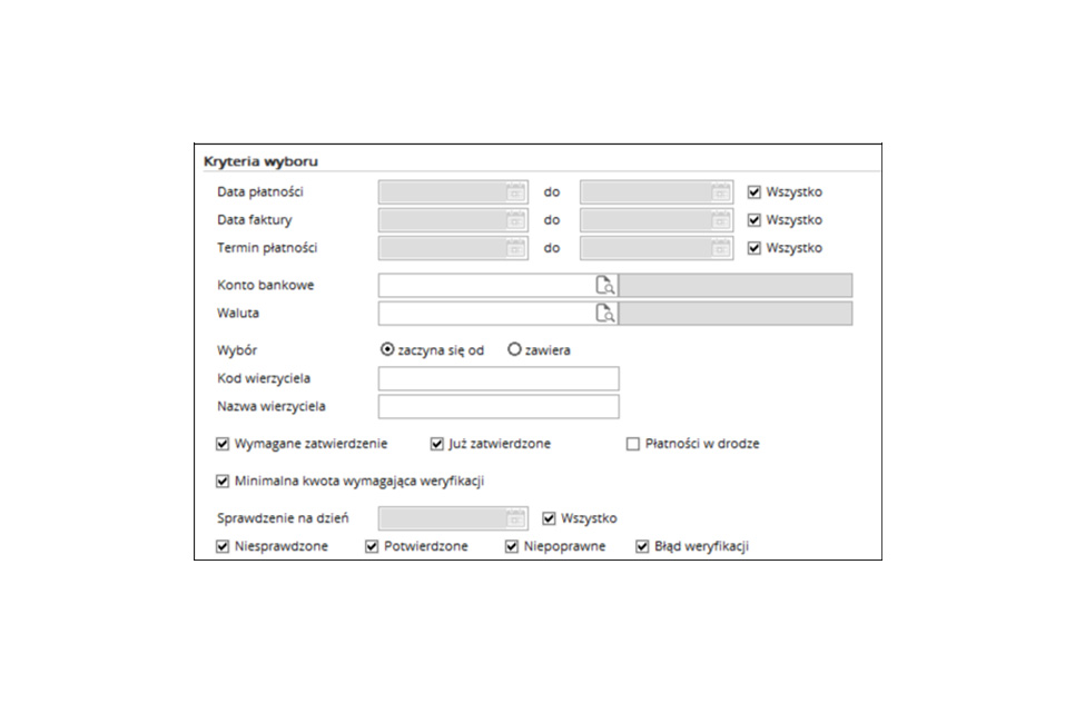 Zapisywanie wyników weryfikacji